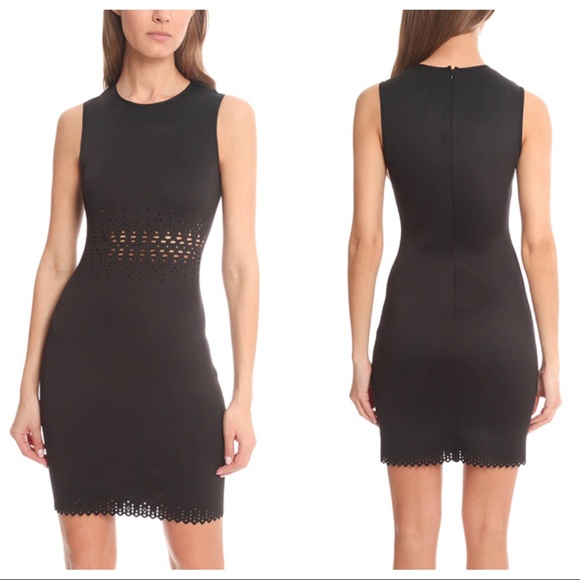 Clover Canyon Dresses & Skirts - Clover Canyon Neoprene laser cut black sleeveless dress size small